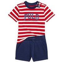 Polo Ralph Lauren Baby Boys Stripe T-Shirt And Short Set - Navy
