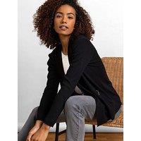 Roman Knitted Zip Detail Jacket - Black