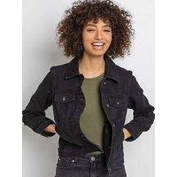 Roman Classic Cotton Denim Jacket - Black