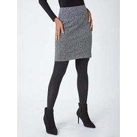 Roman Smart Textured Stretch Skirt - Grey