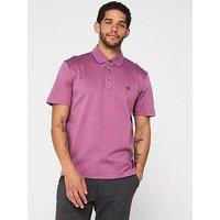 Boss C-Parris 01 Regular Fit Logo Badge Cotton Polo Shirt - Purple