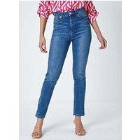 Roman Slim Leg Stretch Mom Jeans - Indigo