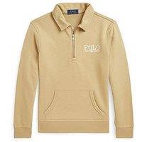 Polo Ralph Lauren Boys Half Zip Sweat Top - Beige
