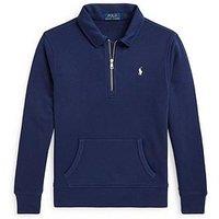 Polo Ralph Lauren Boys Half Zip Sweat Top - Navy