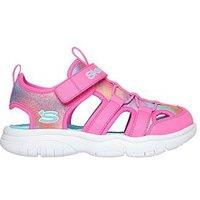 Skechers Top Strap Closed Toe Sandal W/ Ombre Glitter Upper