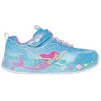 Skechers Lighted Mermaid Wrap Sneaker W/ Bungee & Strap