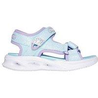 Skechers Double Strap Lighted Sandal W/ Glitter Print