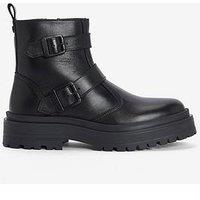 Barbour International Tasmin Double Buckle Boots - Black