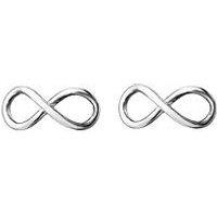 The Love Collection Sterling Silver Infinity Stud Earrings
