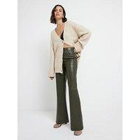 River Island Relaxed Straight Leg Trouser - Khaki