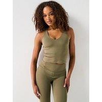 Girlfriend Collective Womens Training Float Cross Back Zoe Tank - Green