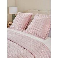 Very Home Cotton Velvet Stitch Embroidered Pillow Sham Pair
