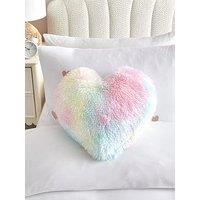Very Home Ombre Fluffy Heart Shaped Cushion