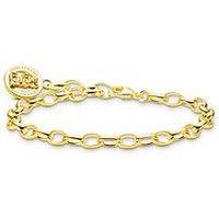 Thomas Sabo Gold Charm Bracelet With Goldbears Logo Ring