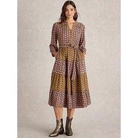 White Stuff Mabel Mixed Print Dress - Black