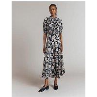 Ghost Dolly Dress - Mono Floral - Black