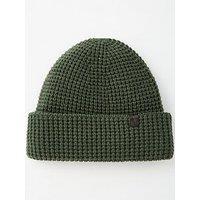 Allsaints Double Layer Waffle Stitch Beanie Hat - Green