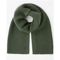 Allsaints Waffle Stitch Knitted Scarf - Green