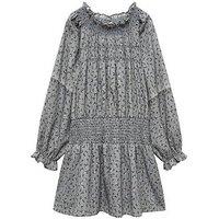 Mango Girls Printed Dress - Grey
