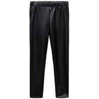Mango Girls Pu Leggings - Black