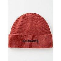 Allsaints Logo Watch Beanie Hat - Red