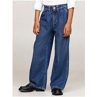 Tommy Hilfiger Girls Mabel Pleats Mid Blue Jean - Blue
