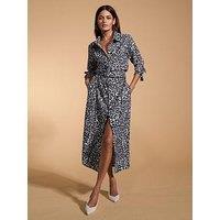 Dancing Leopard Alva Midi Shirt Dress - Multi