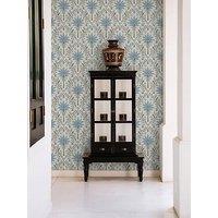 Holden Decor Palm Trellis Wallpaper - Blue