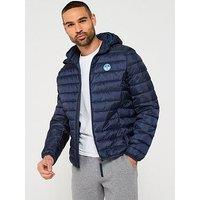 North Sails Skye Lightweight Ripstop Quilted Hooded Jacket - Navy