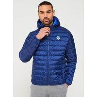 North Sails Skye Lightweight Ripstop Quilted Hooded Jacket - Blue