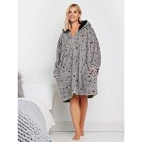 Yours Curve Blanket Hoodie - Grey