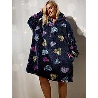 Yours Curve Blanket Hoodie - Blue
