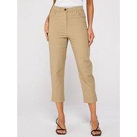 V By Very Skinny Capri Trousers - Stone