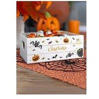 The Personalised Memento Company Personalised Halloween Small Wooden Treats Crate