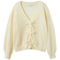 Name It Girls Knitted Bow Cardigan - Summer Sand