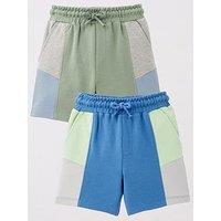 Mini V By Very Boys 2 Pack Colour Block Shorts - Multi