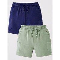 Mini V By Very Boys 2 Pack Rib Pocket Shorts - Multi