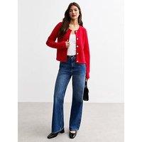 New Look Stitchy Pocket Cardi - Red