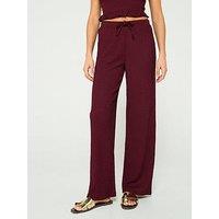 V By Very Crinkle Co Ord Wide Leg Trousers