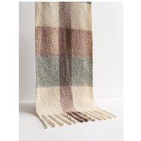 New Look Beige Soft Knit Checked Scarf