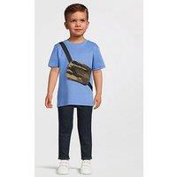 Mini V By Very Boys Camo Bum Bag Short Sleeve T-Shirt - Multi