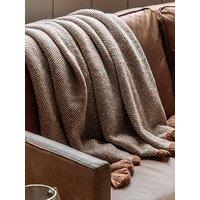 Gallery Knitted Border Tassel Throw Rust 1300X1700Mm