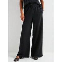 Vero Moda Cora High Waist Rose Detail Jersey Pant - Black