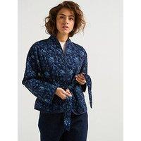 Vero Moda Lola Quilted Woven Jacket - Paisley - Blue