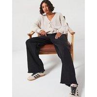 Pieces Fatima Long Sleeve Knitted Cardigan - Grey