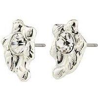 Pilgrim Aias Crystal Earrings Silver-Plated