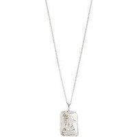 Pilgrim Gemini Zodiac Sign Necklace, Silver-Plated