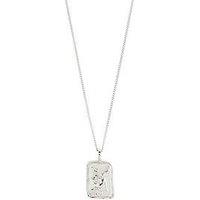 Pilgrim Virgo Zodiac Sign Necklace, Silver-Plated