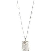 Pilgrim Libra Zodiac Sign Necklace, Silver-Plated