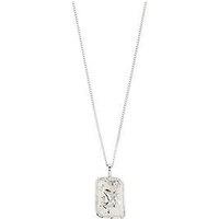 Pilgrim Capricornus Zodiac Sign Necklace, Silver-Plated